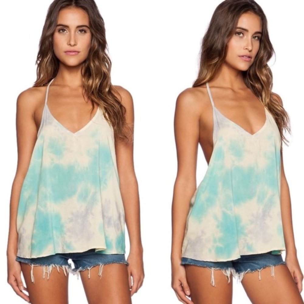Blue Life Tie Dye T back top